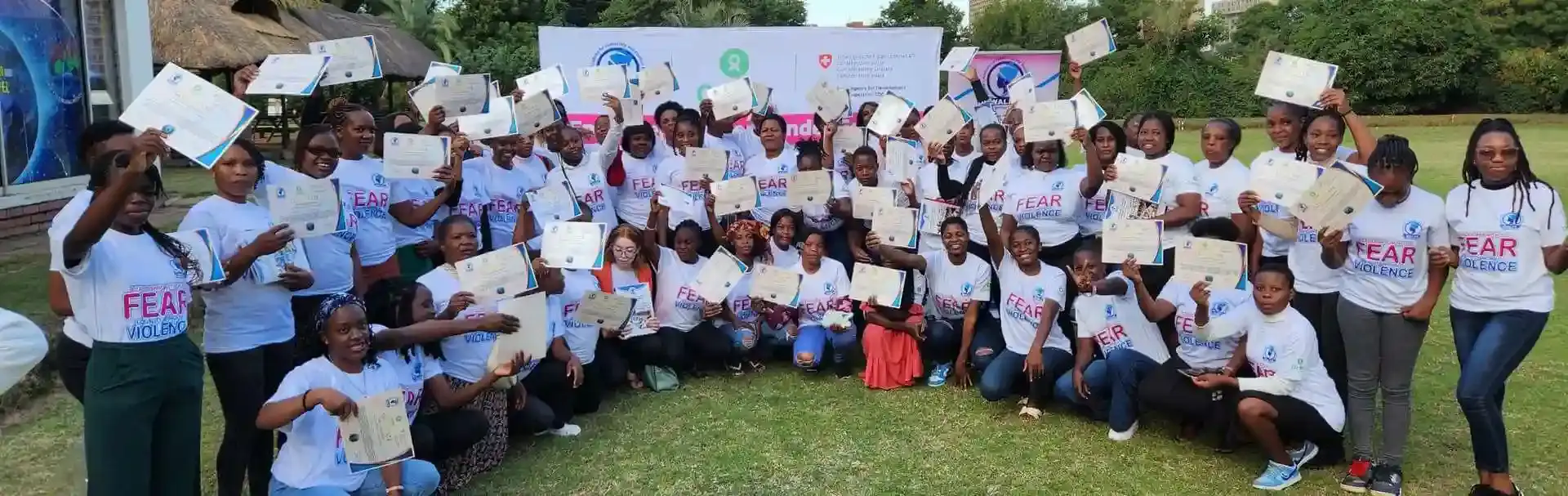 women trained by walpe pose with pictures